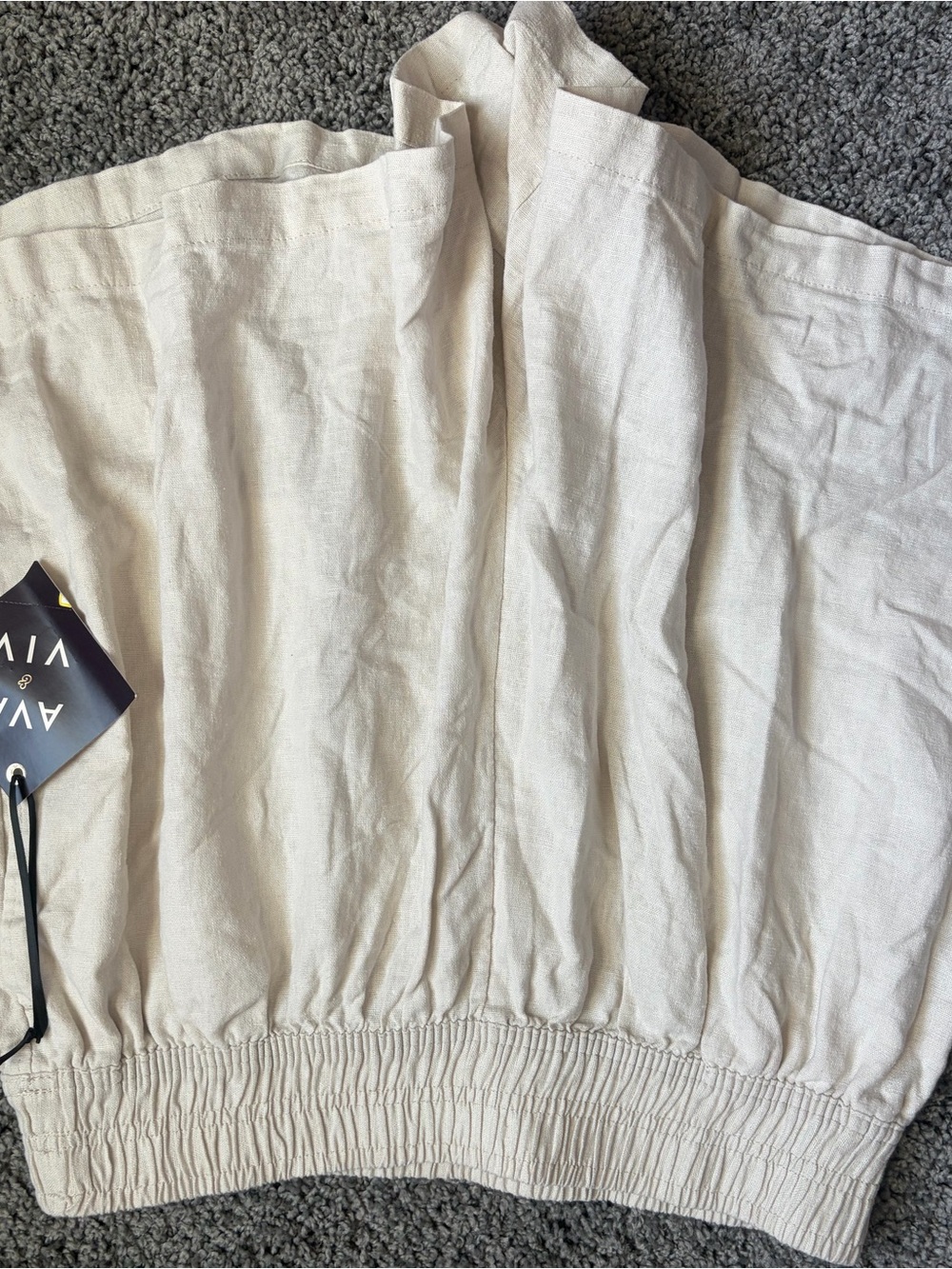 Ava & Viv Cream A-Line Linen-Blend Skirt